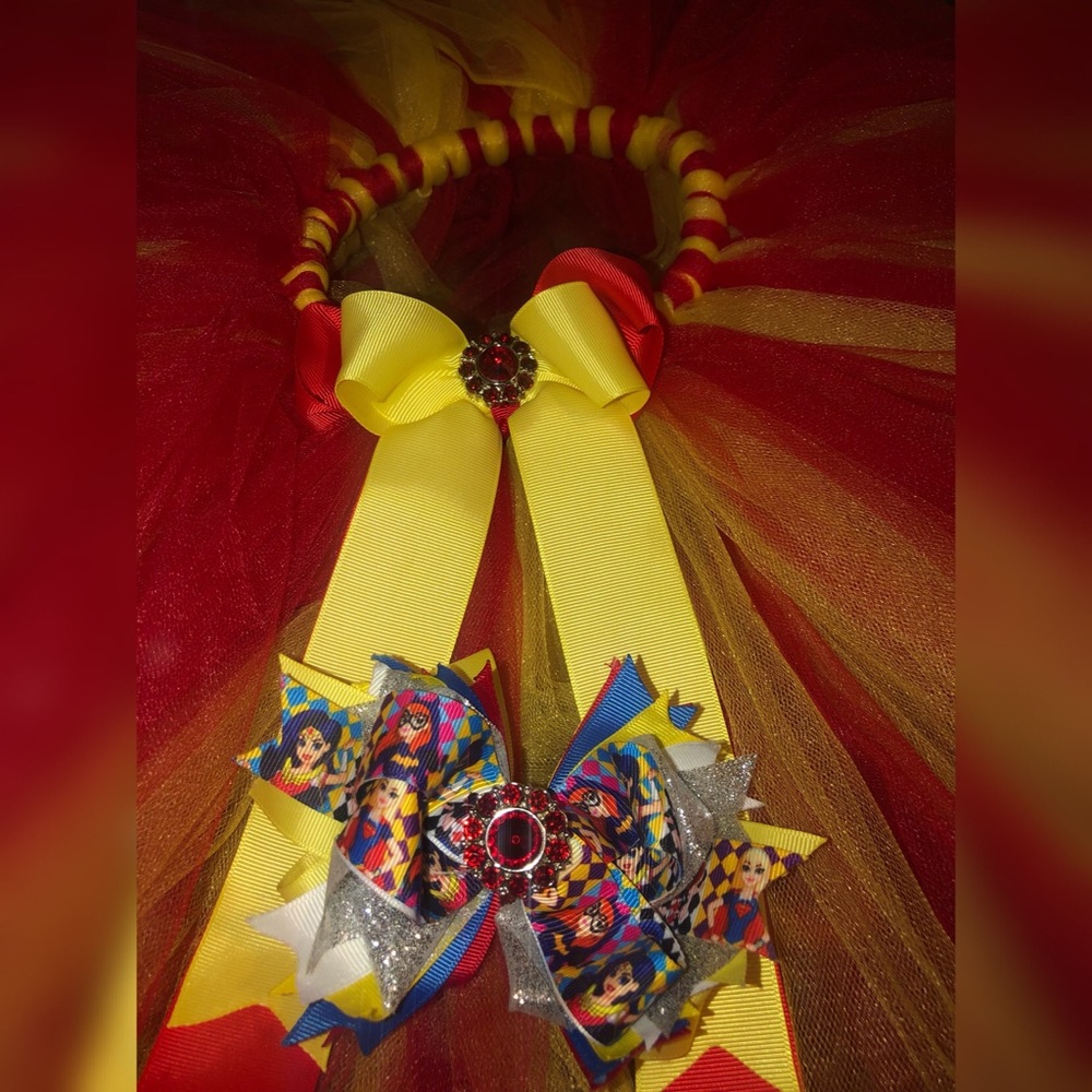 💛Handmade Tutu & hair bow set❤️